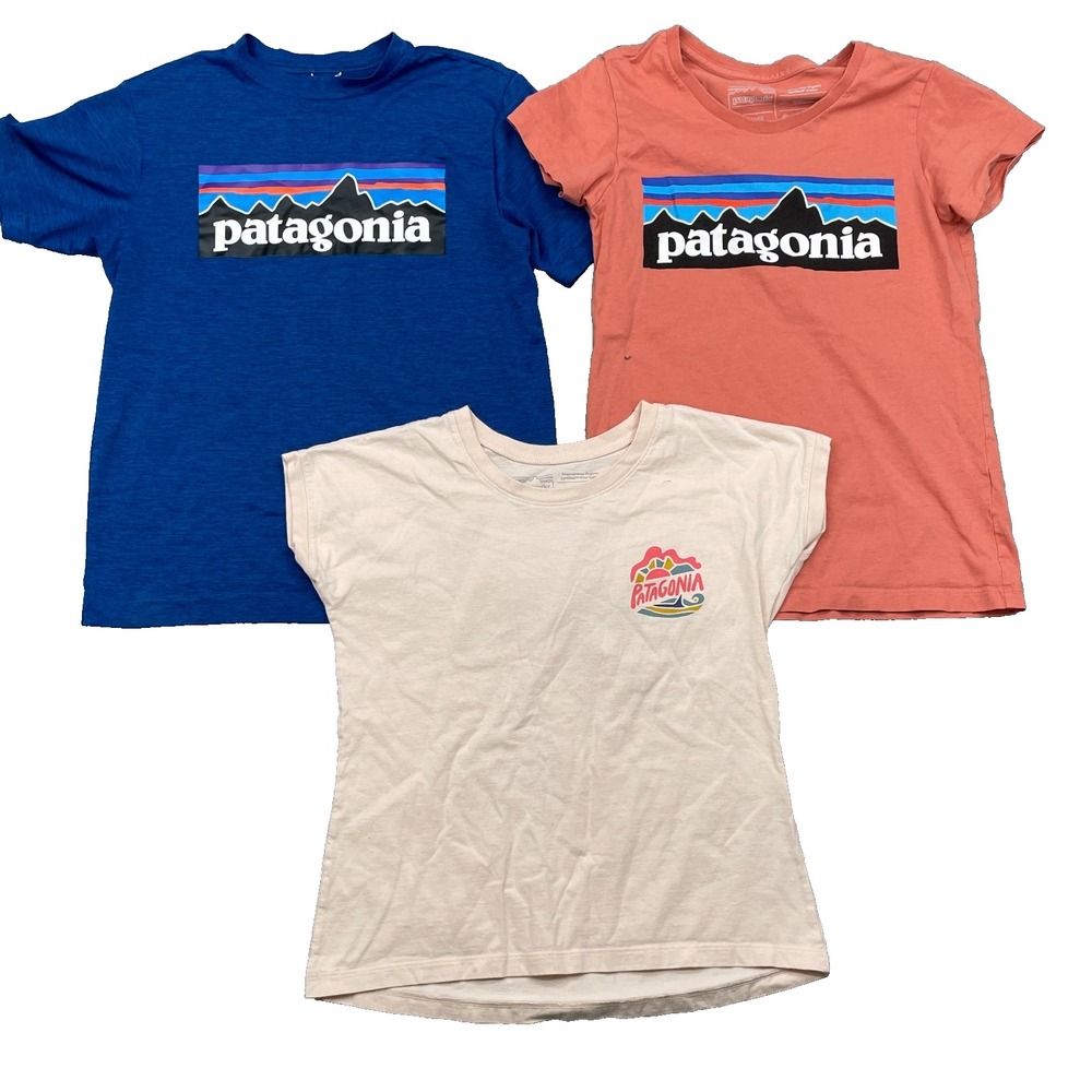 Patagonia T-shirt LOT of 3 Girl's Youth Medium 10 Gorpcore Academia Sportswear